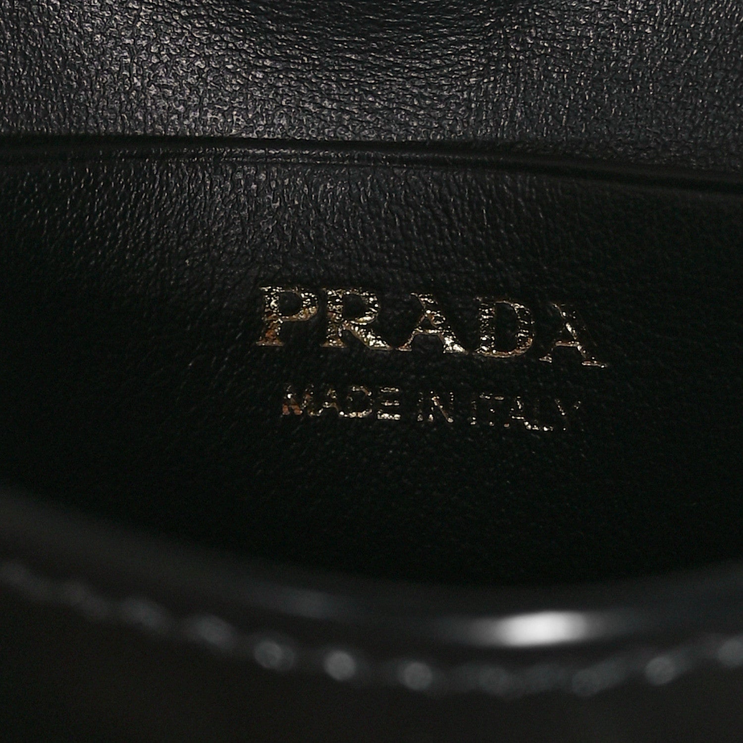 Prada Paillettes Sequin Triangle Card Holder With Strap Black Black 6 of 10