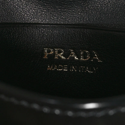 Prada Paillettes Sequin Triangle Card Holder With Strap Black Black 6 of 10