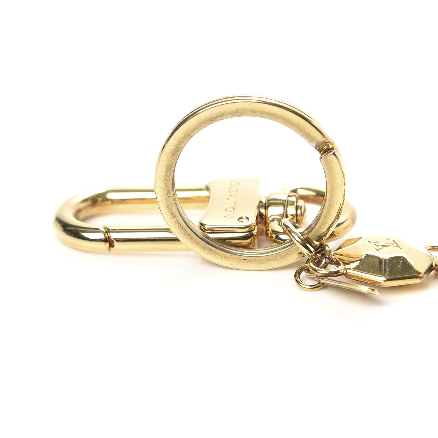 Louis Vuitton LV Facettes Bag Charm Key Holder Gold 3 of 4