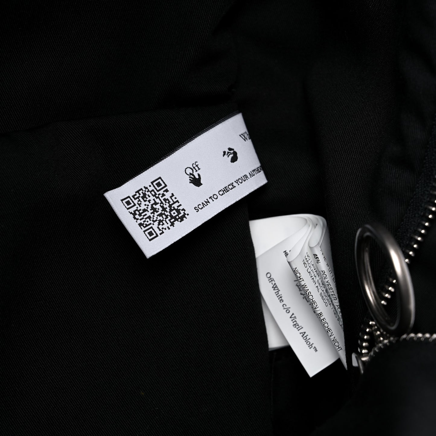 Nylon Logo Backpack Black