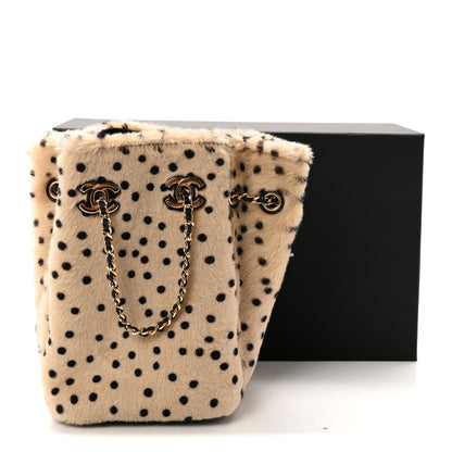 Chanel Pony Hair Cheetah Printed CC Chain Bucket Bag Light Beige Black 11 of 11