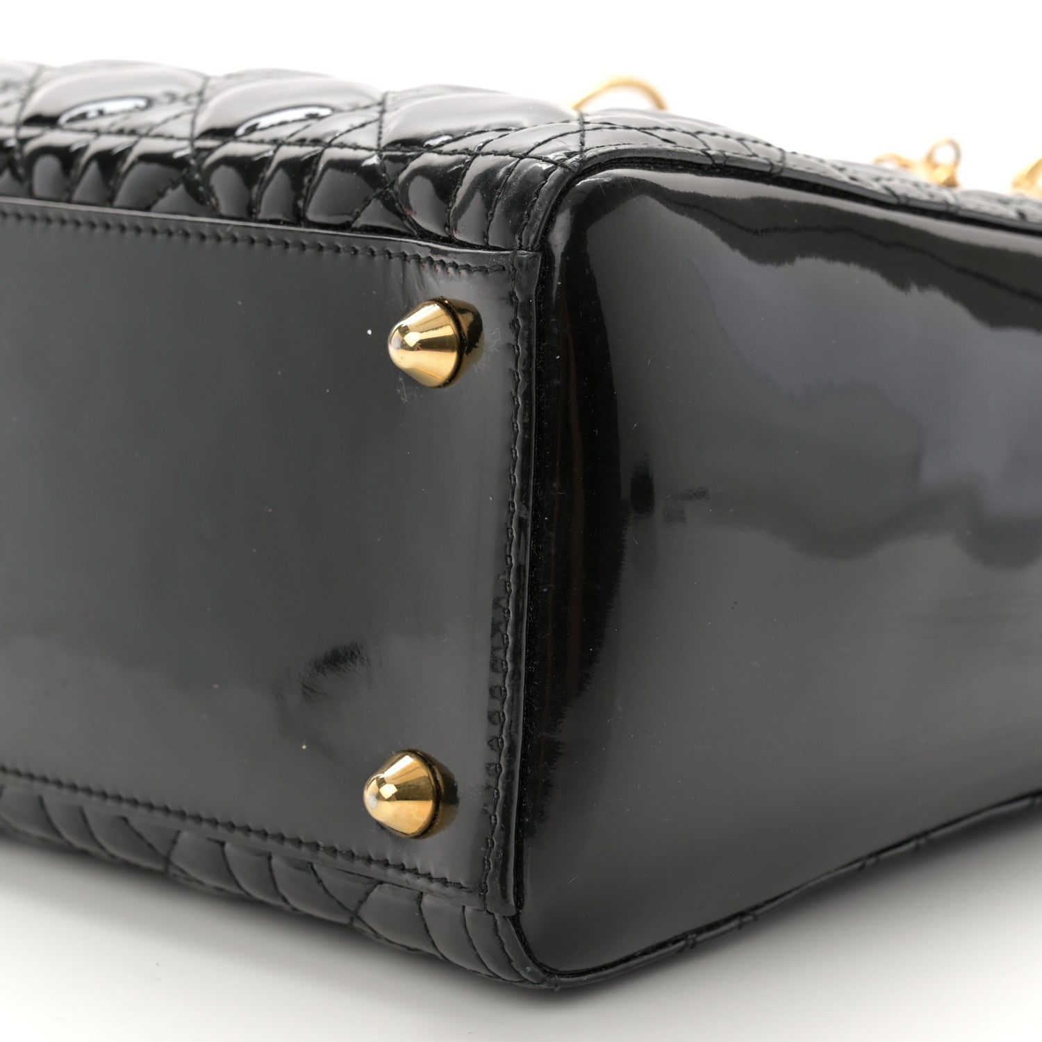 Christian Dior Patent Cannage Large Lady Dior Black 10 of 15
