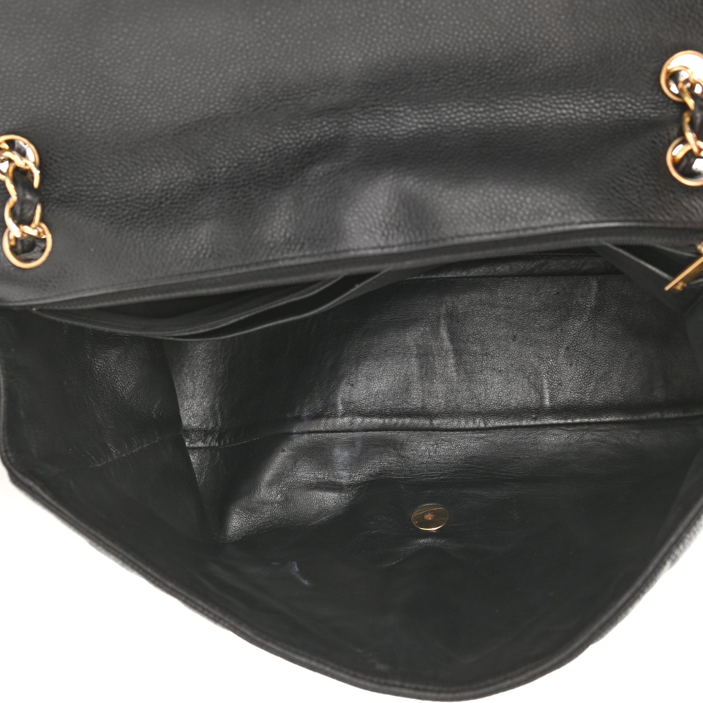 Caviar Quilted Maxi Single Flap Black