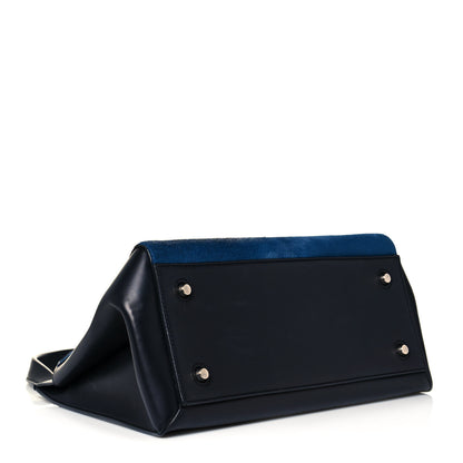 Celine Pony Hair Medium Edge Shoulder Bag Ocean Blue 3 of 16