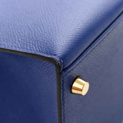 Hermes Epsom Kelly Sellier 28 Bleu Electrique 11 of 12