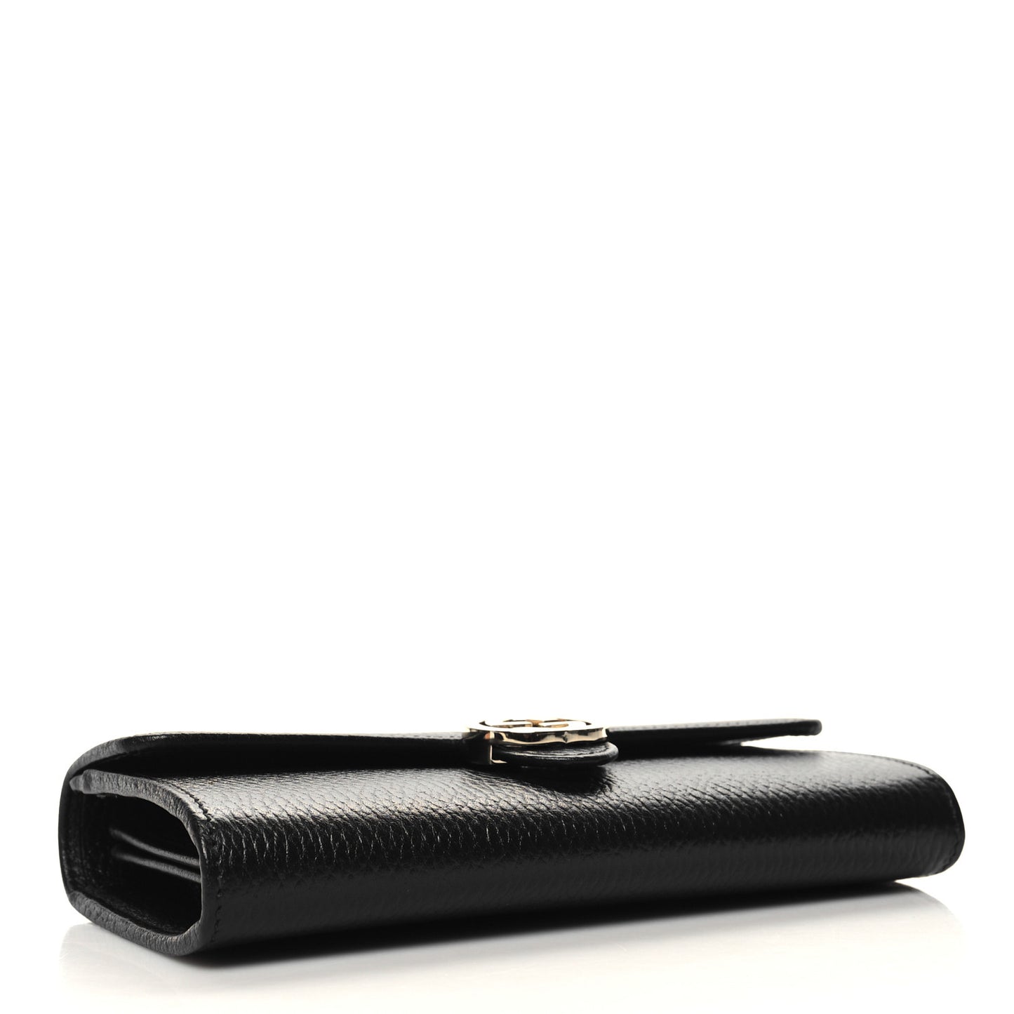 Dollar Calfskin Interlocking G Continental Wallet Black