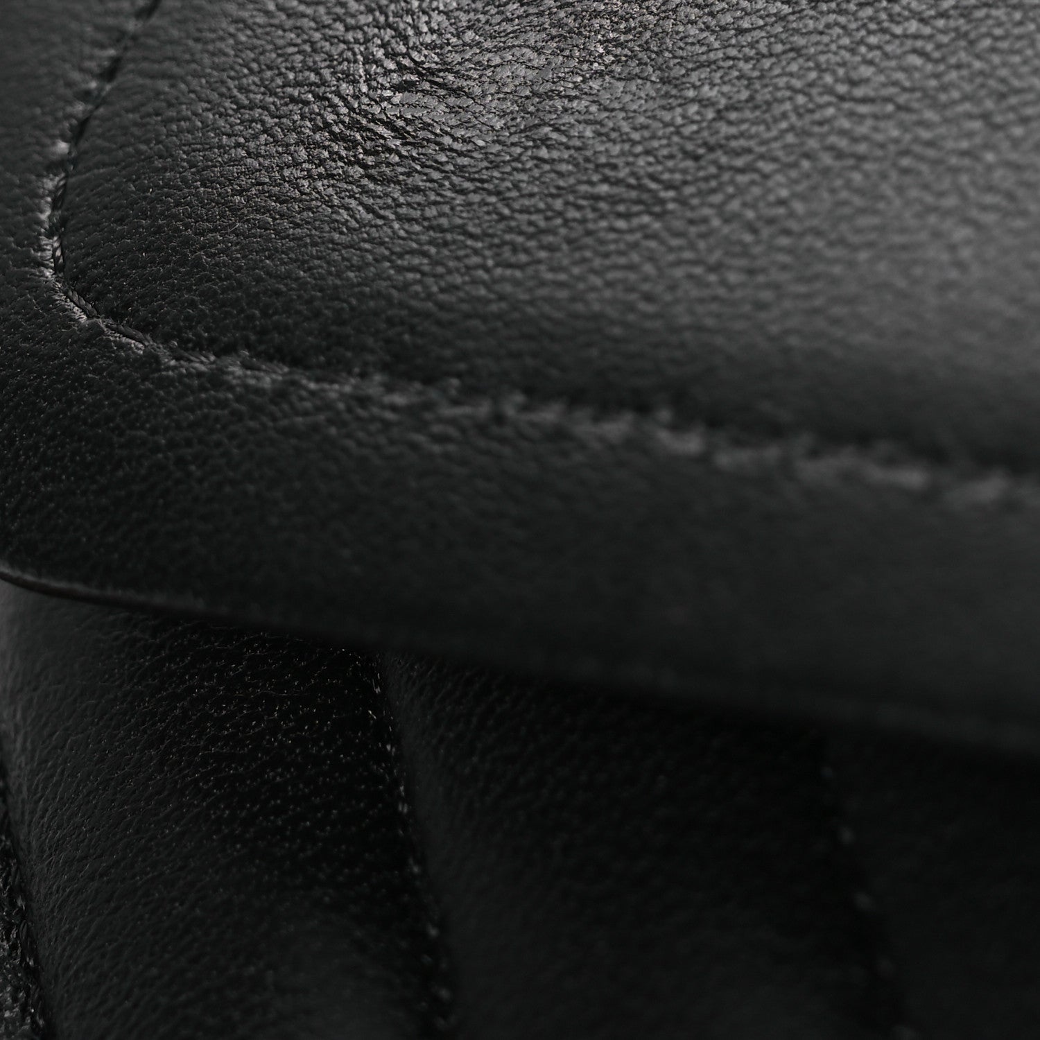 Chanel Lambskin Chevron Quilted Medium Double Flap Black 12 of 13