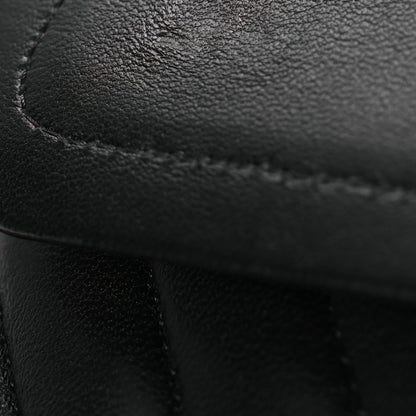 Chanel Lambskin Chevron Quilted Medium Double Flap Black 12 of 13
