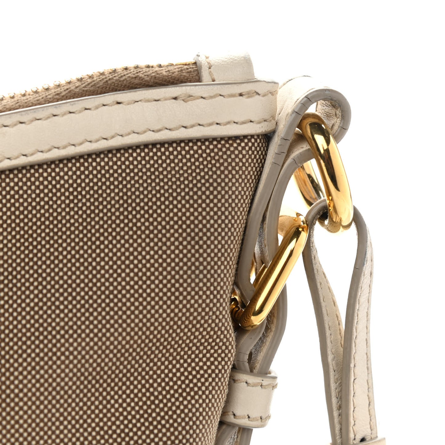 Jacquard Logo Small Flat Messenger Bag White