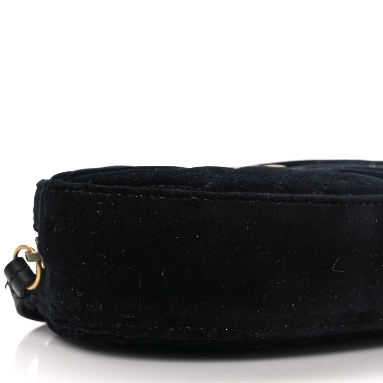 Gucci Velvet Matelasse GG Marmont Belt Bag 85/34 Black 8 of 9