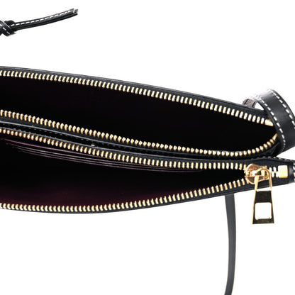 Loewe Calfskin Gate Double Zip Pouch Crossbody Black 5 of 11
