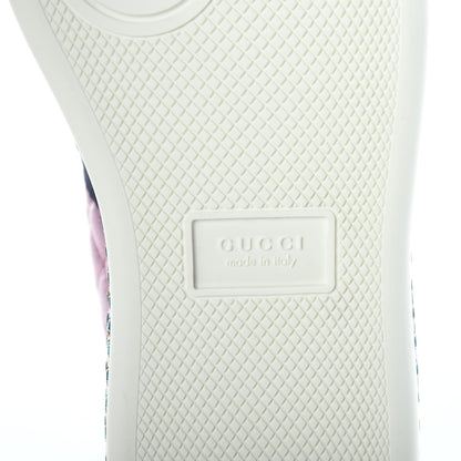 Gucci Laminated Nappa Crystal Web Bee Embroidered Trapuntata Womens Ace Platform Sneakers 35.5 Rosa 6 of 7