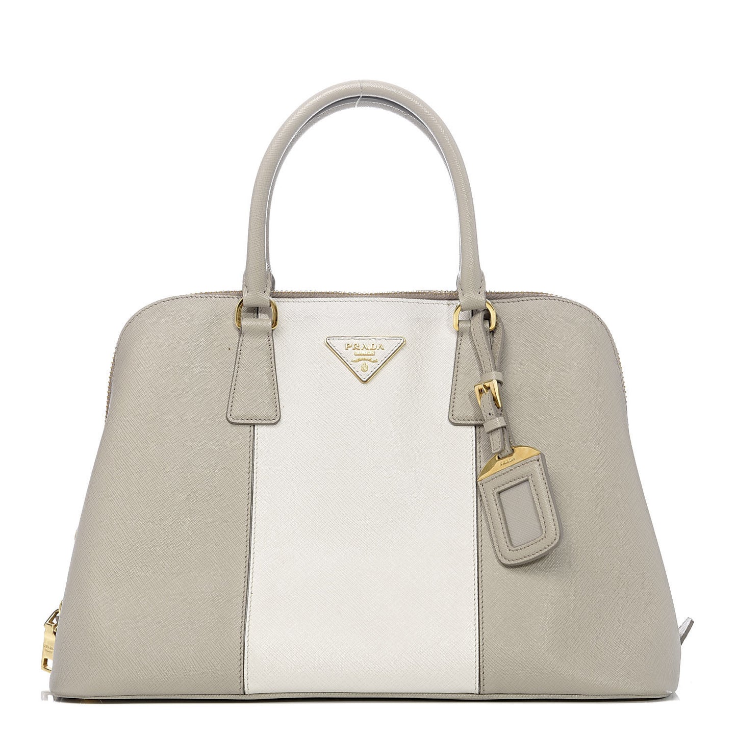 Saffiano Lux Bi-Color Promenade Tote Talco Pomice