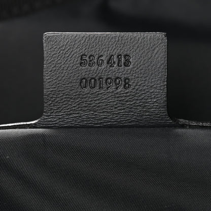 Gucci X DAPPER DAN Calfskin Laminated Ayers GG Micro Monogram Double Buckle Backpack Black Gold 7 of 9