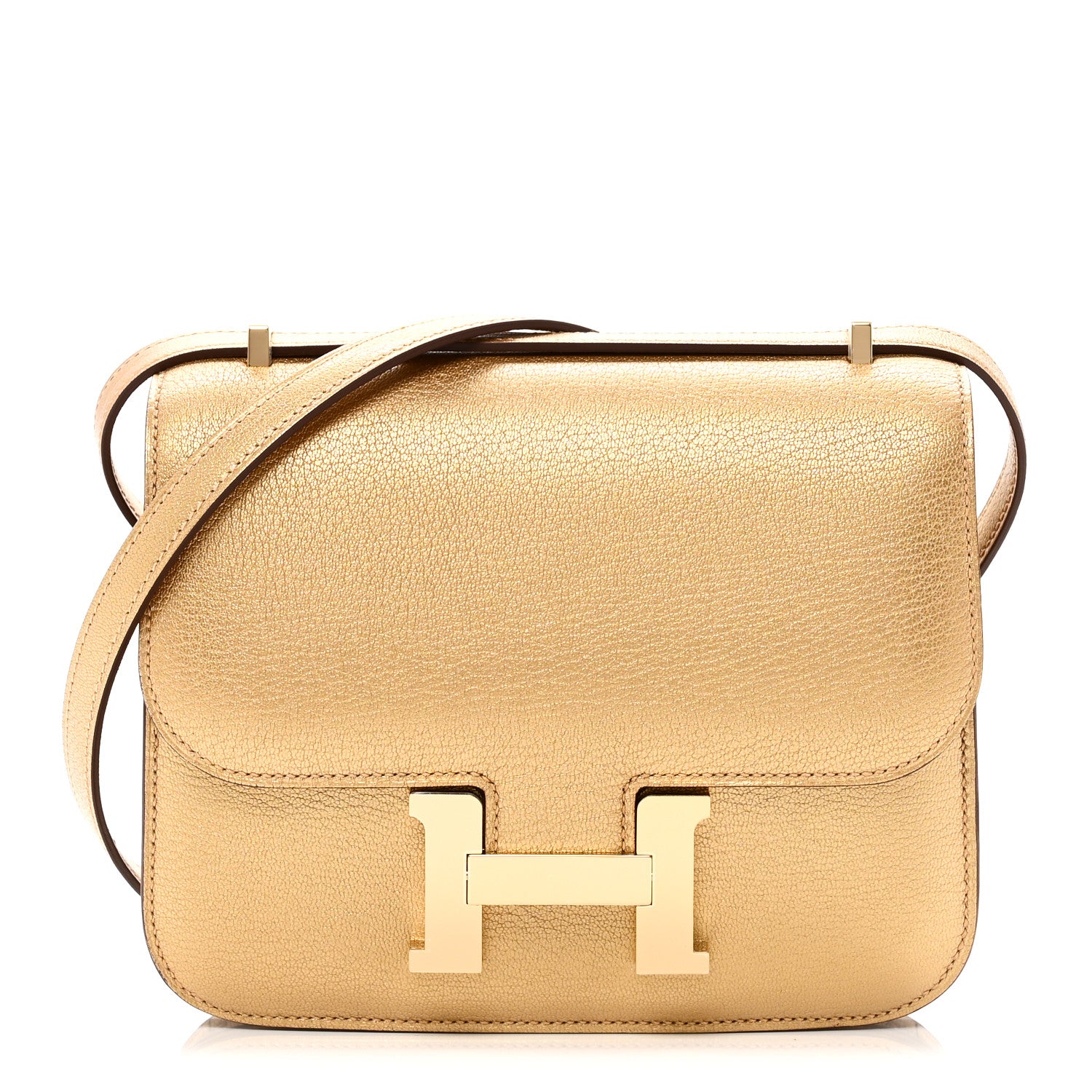 Hermes Metallic Chevre Chamkilight Constance 18 Dore 1 of 11