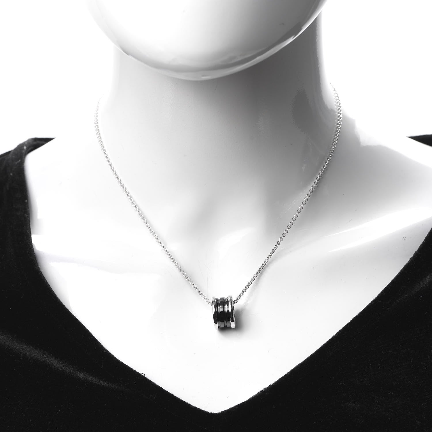 Bulgari Sterling Silver Ceramic Save The Children Pendant Necklace 2 of 8