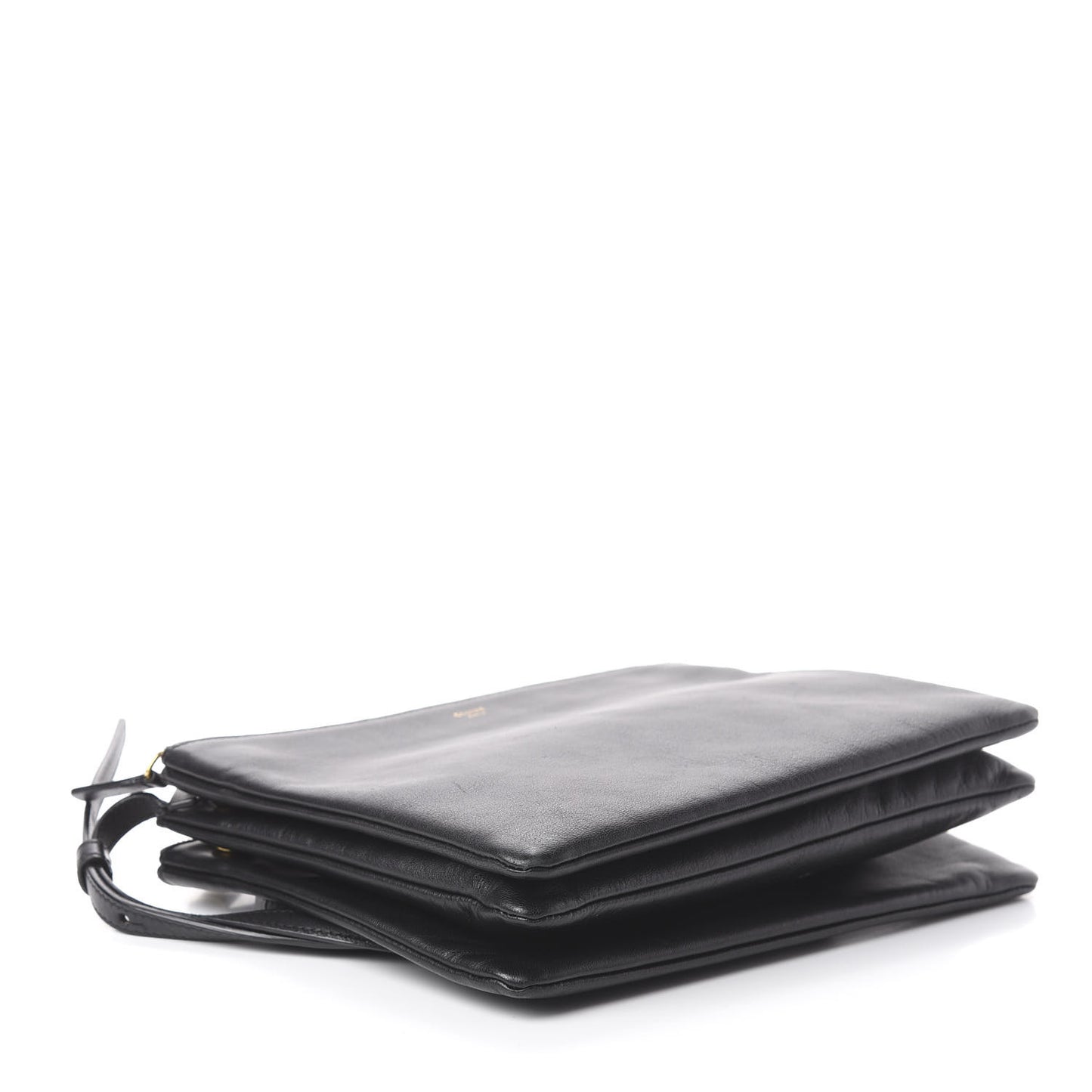 Lambskin Large Trio Crossbody Bag Black