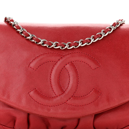 Chanel Lambskin Half Moon Wallet On Chain WOC Red 9 of 11