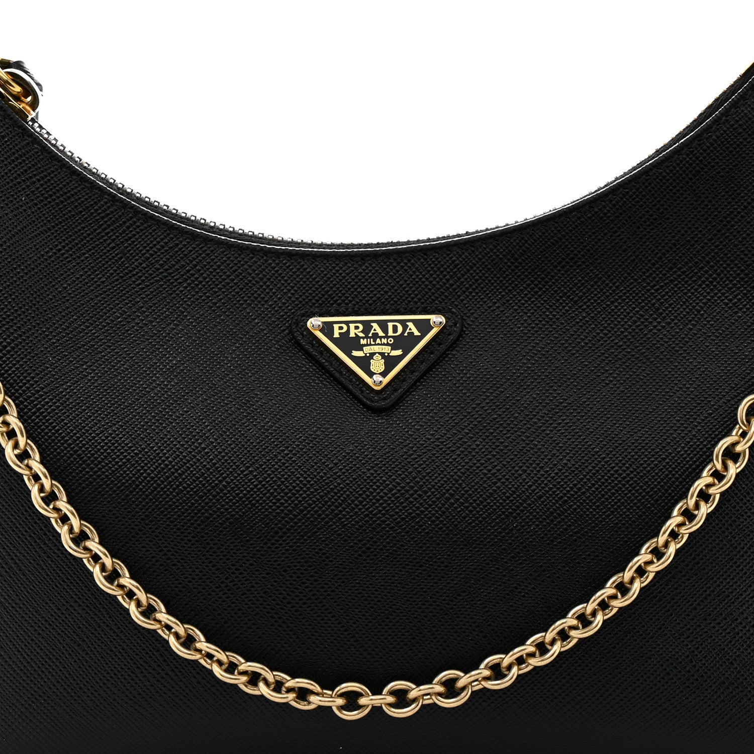 Prada Saffiano Lux Re-Edition 2005 Shoulder Bag Black 8 of 10