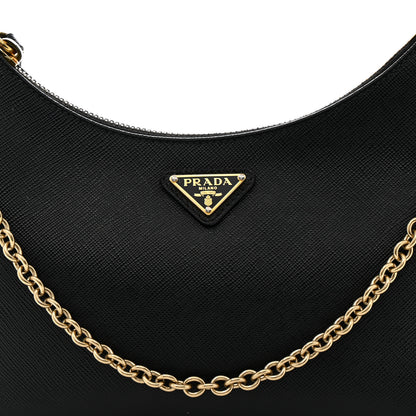 Prada Saffiano Lux Re-Edition 2005 Shoulder Bag Black 8 of 10