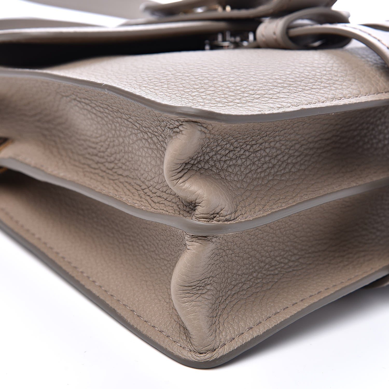 Chloe Shiny Grained Calfskin Small Aby Day Shoulder Bag Motty Grey 8 of 9