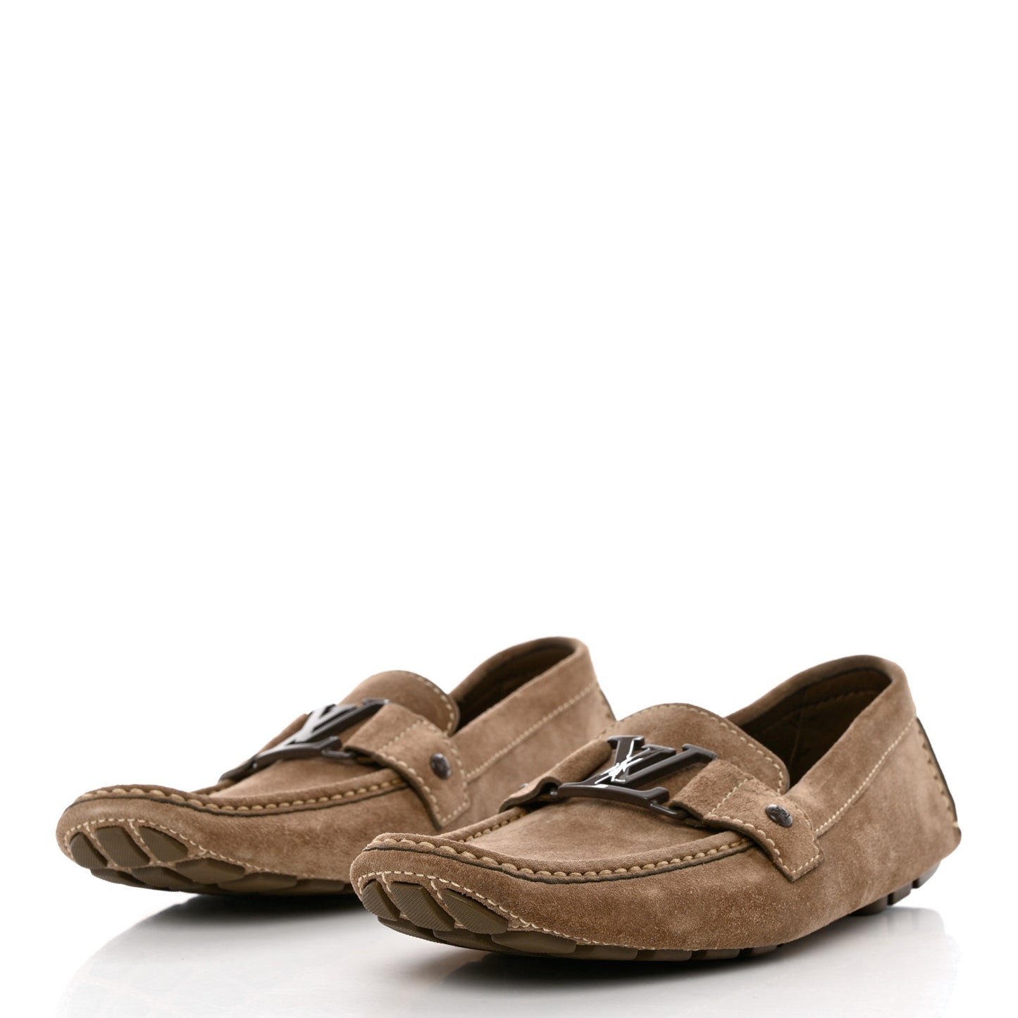 Mens Suede Monte Carlo Loafers 8 Brown