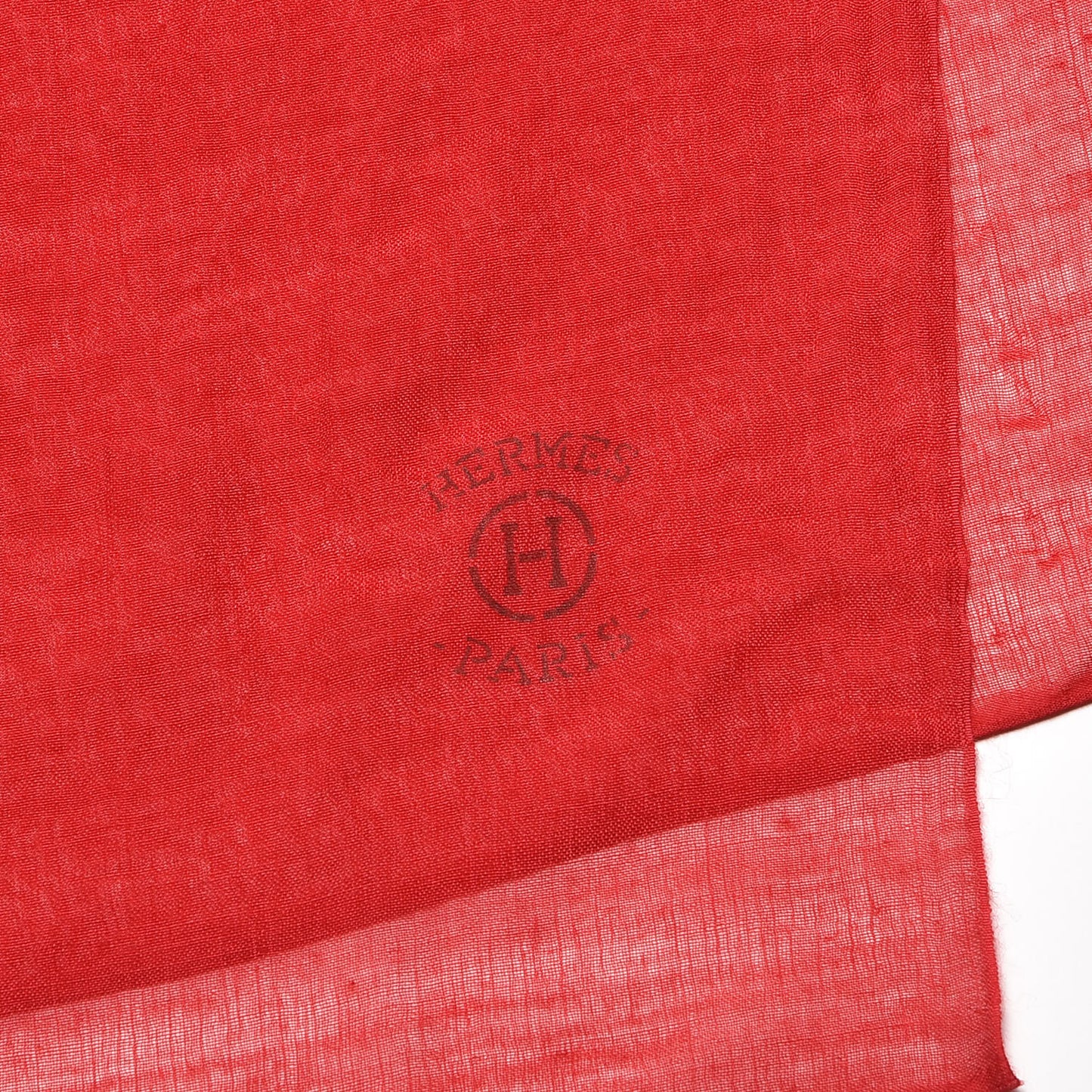 Cashmere Silk Plume Unie Stole Red