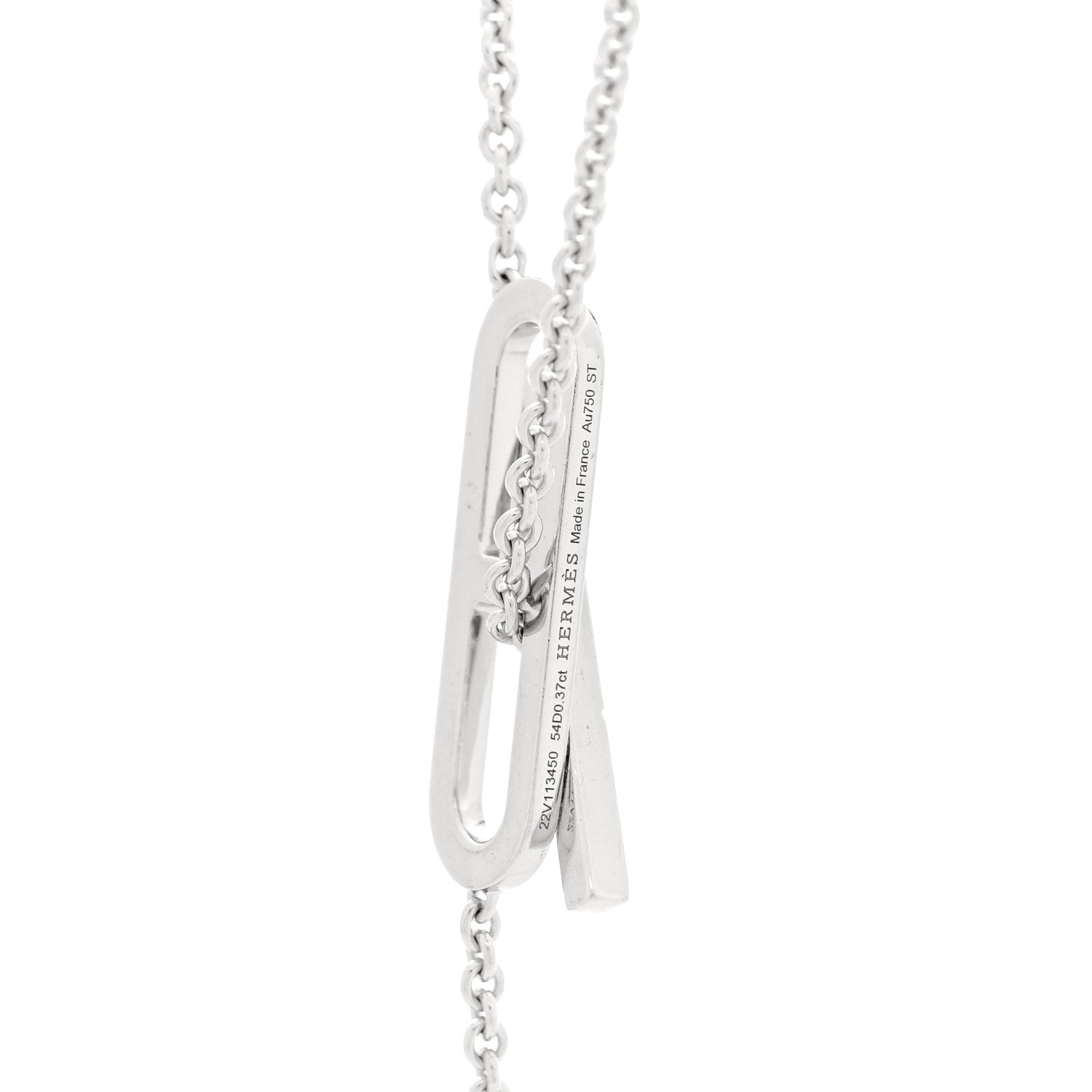 Hermes 18K White Gold Diamond PM Ever Chaine D'Ancre Necklace ST 4 of 5