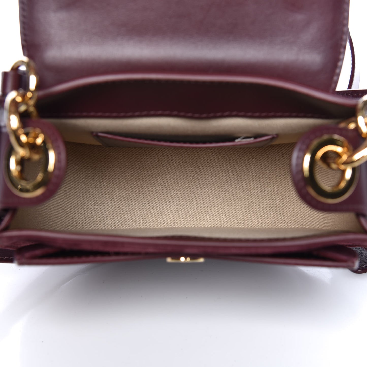 Calfskin Small Tess Bag Burnt Brown