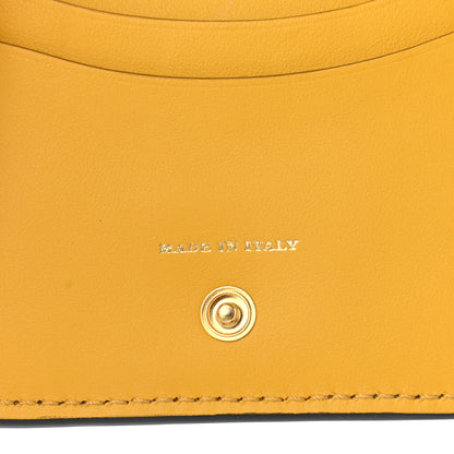 Burberry Calfskin Haymarket Check Appliqué Card Case Charm Yellow 7 of 8