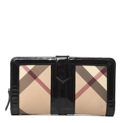 Burberry Supernova Check Constance Continental Wallet Black 1 of 11