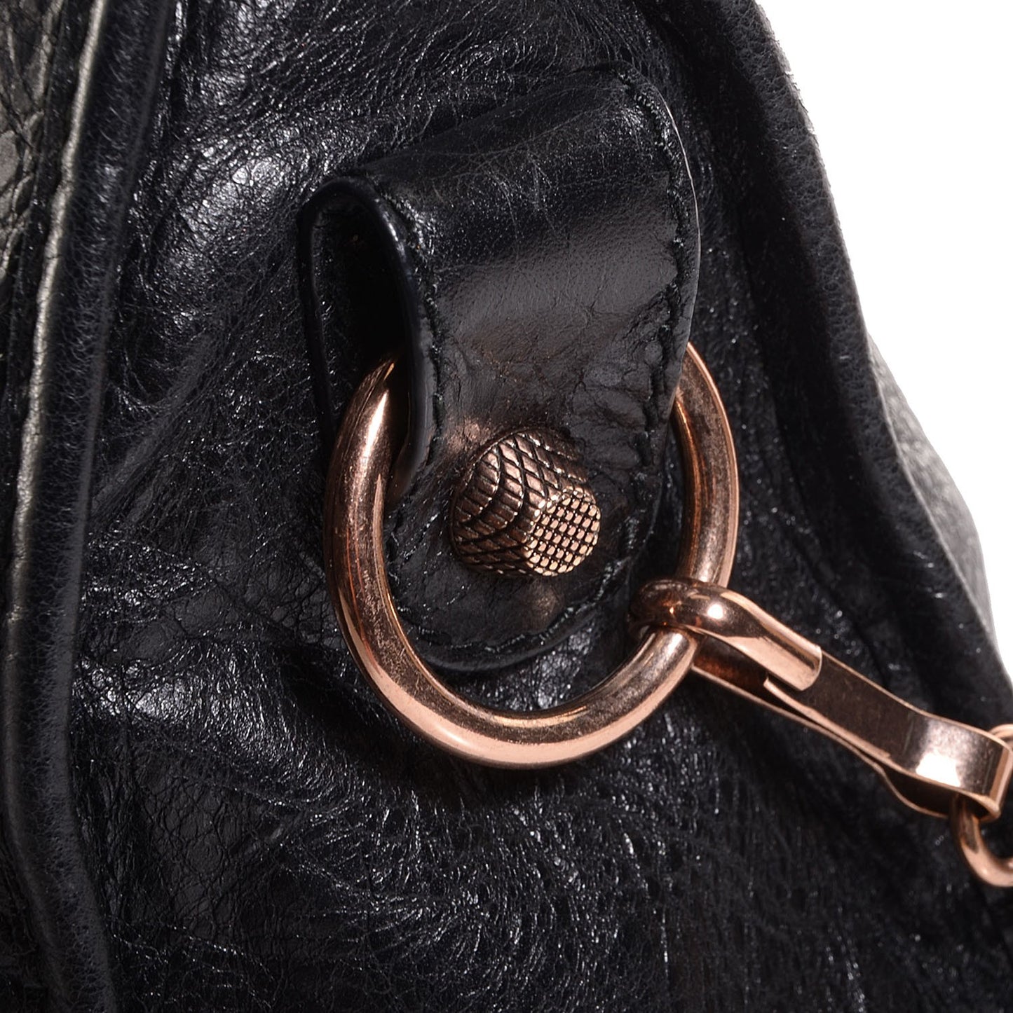 Agneau Giant 12 Rose Gold Hardware City Black