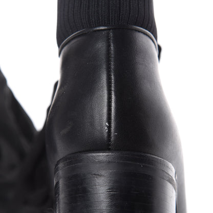 Christian Louboutin Calfskin Mink Jenny From the Alps 70 Ankle Boots 37 Black 8 of 13