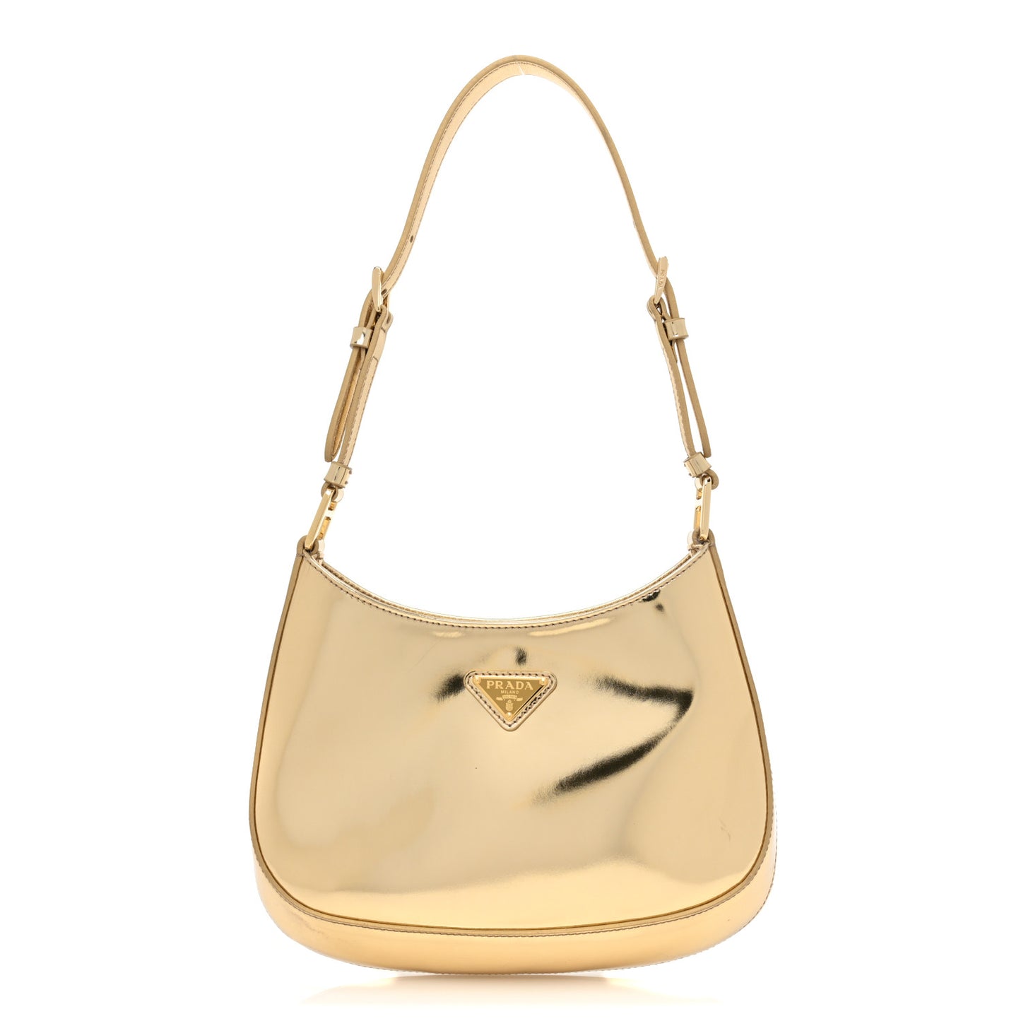 Spazzolato Cleo Adjustable Strap Shoulder Bag Platino