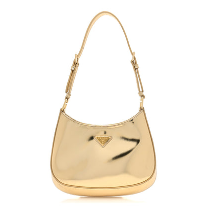 Prada Spazzolato Cleo Adjustable Strap Shoulder Bag Platino 1 of 12