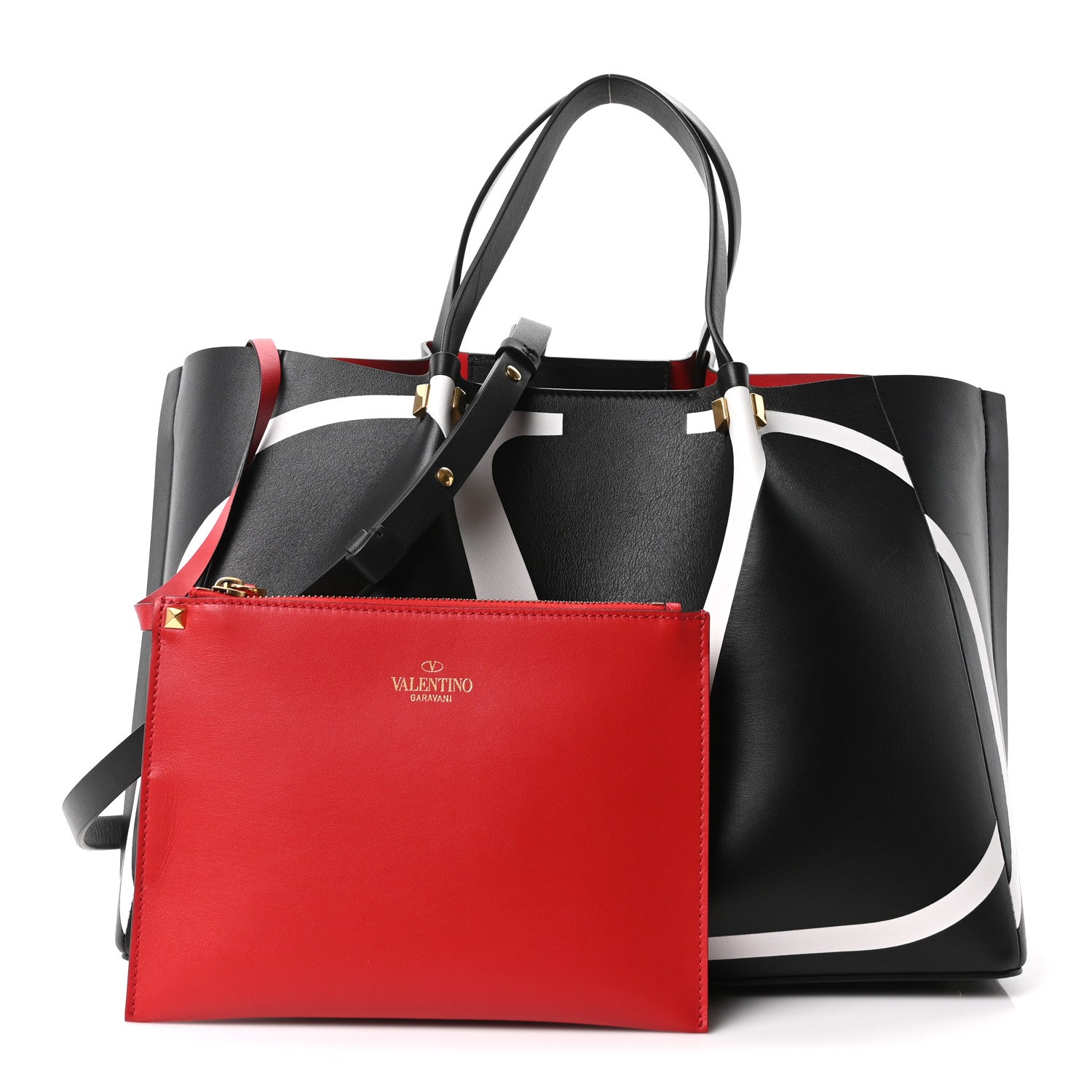 Valentino Garavani Nappa VLogo Medium Escape Tote Black 3 of 11