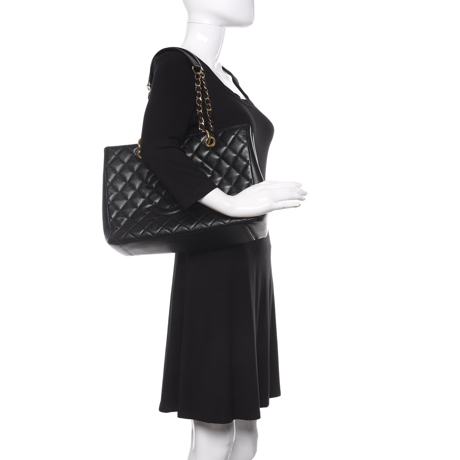 Chanel Caviar Quilted Grand Shopping Tote GST Black 2 of 11
