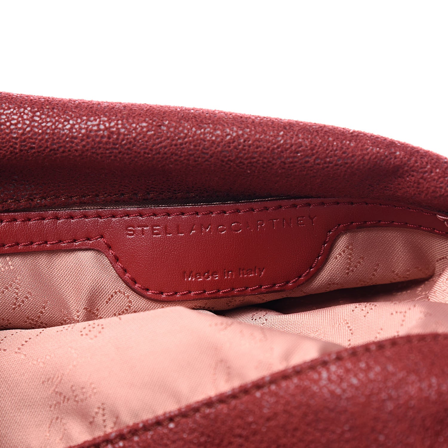 Stella McCartney Shaggy Deer Mini Falabella Fold Over Tote Ruby 8 of 10