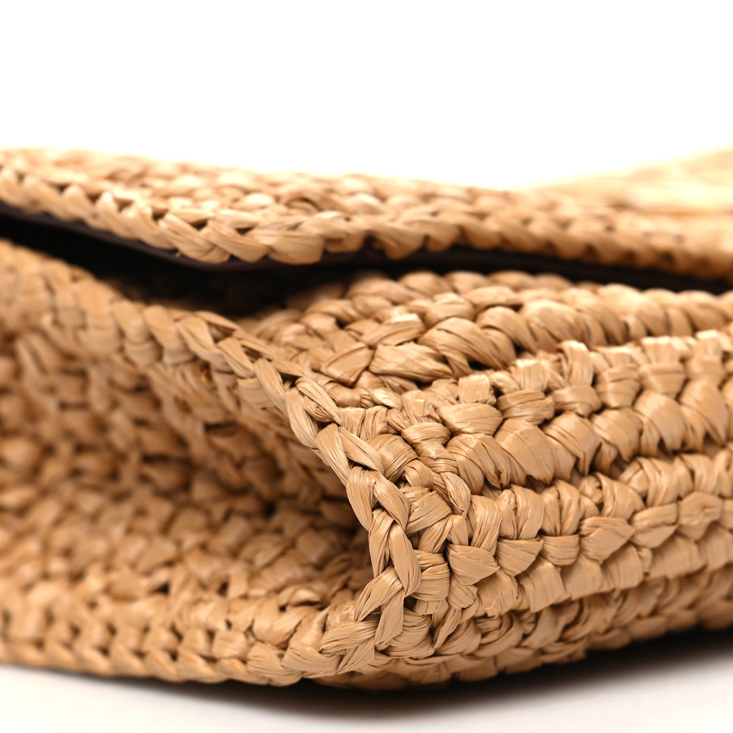 Raffia Monogram Tassel Kate 99 Dark Nude