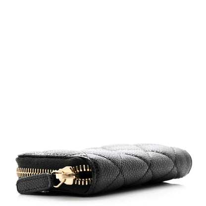 Chanel Caviar Quilted Zip Coin Purse Black 4 of 10