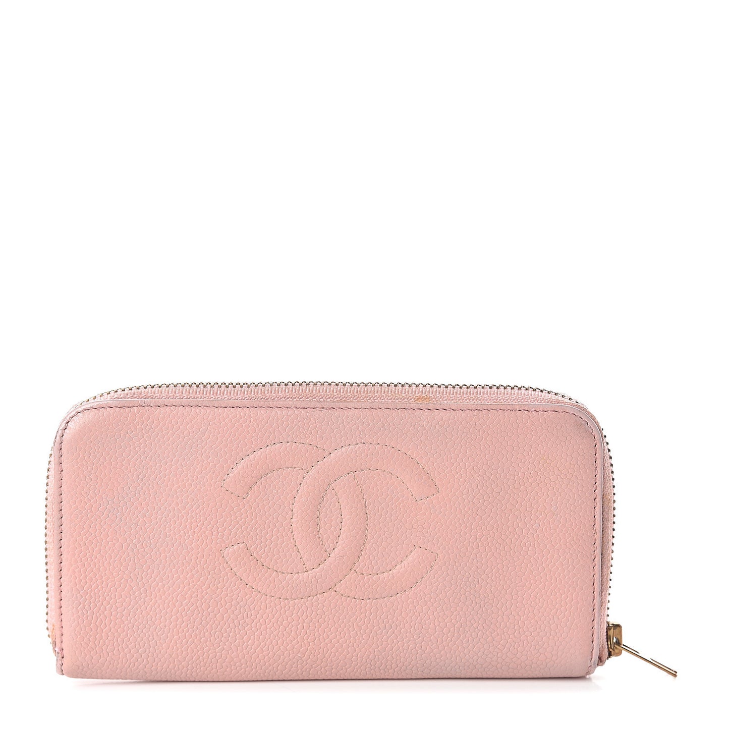 Caviar Timeless Zip Around Wallet Pink
