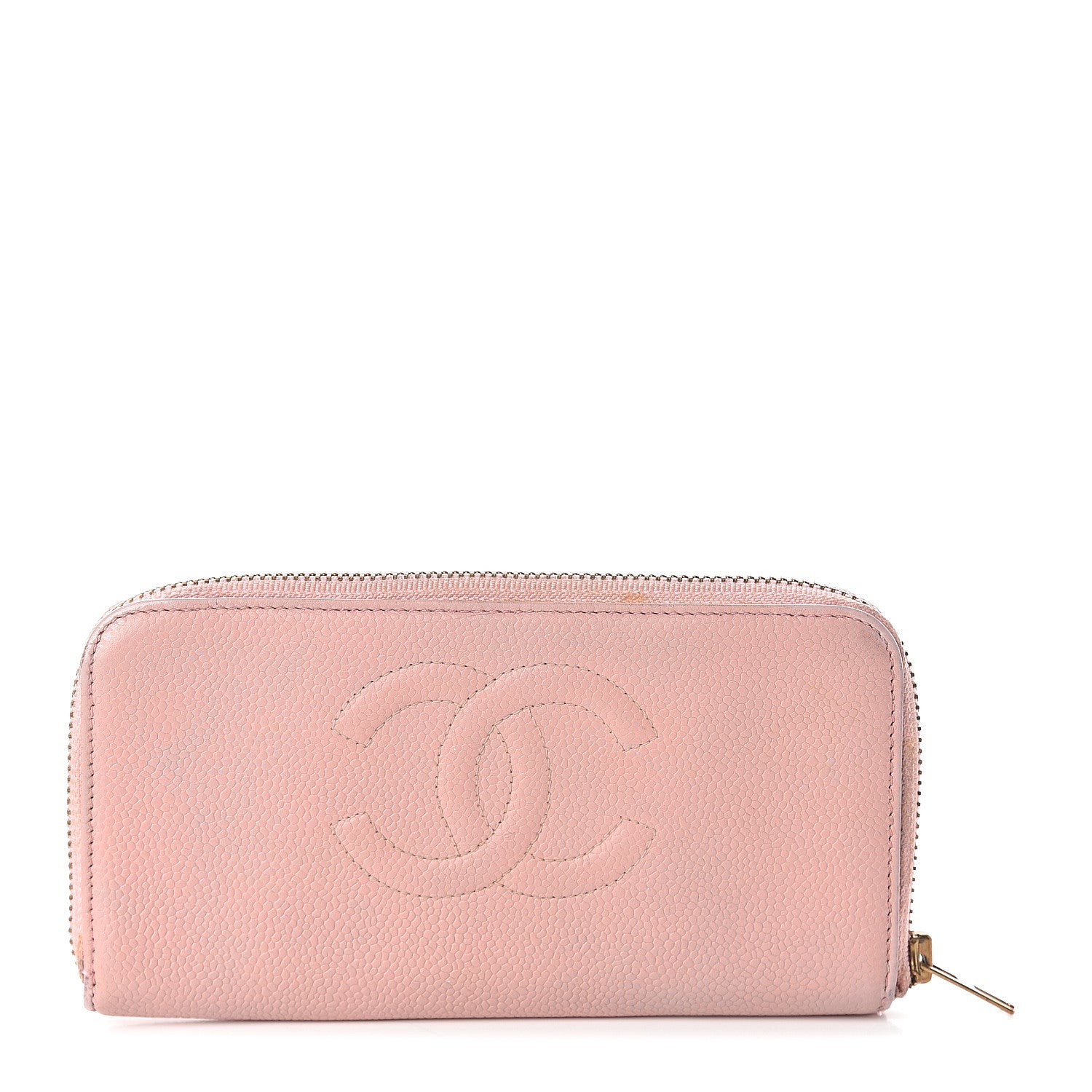Chanel Caviar Timeless Zip Around Wallet Pink 1 of 5