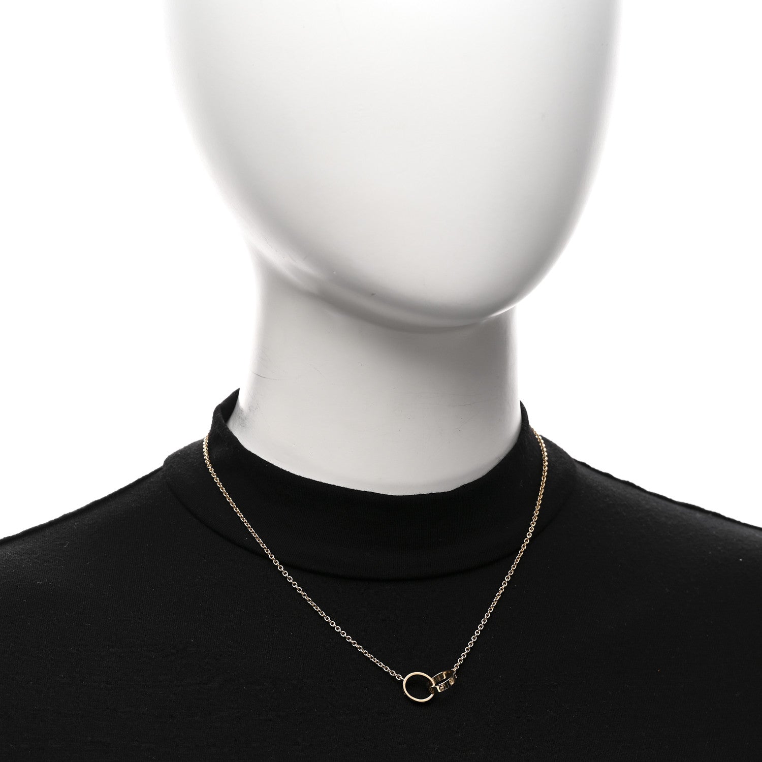 Cartier 18K Yellow Gold Interlocking LOVE Necklace 2 of 5