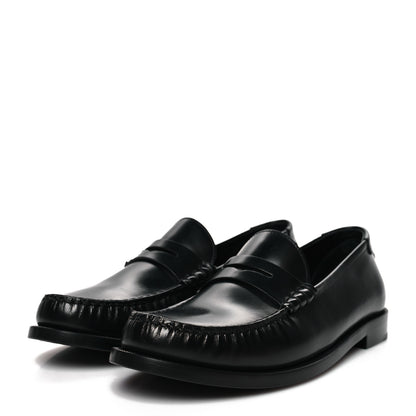 Saint Laurent Smooth Calfskin Penny Loafers 40.5 Black 3 of 9