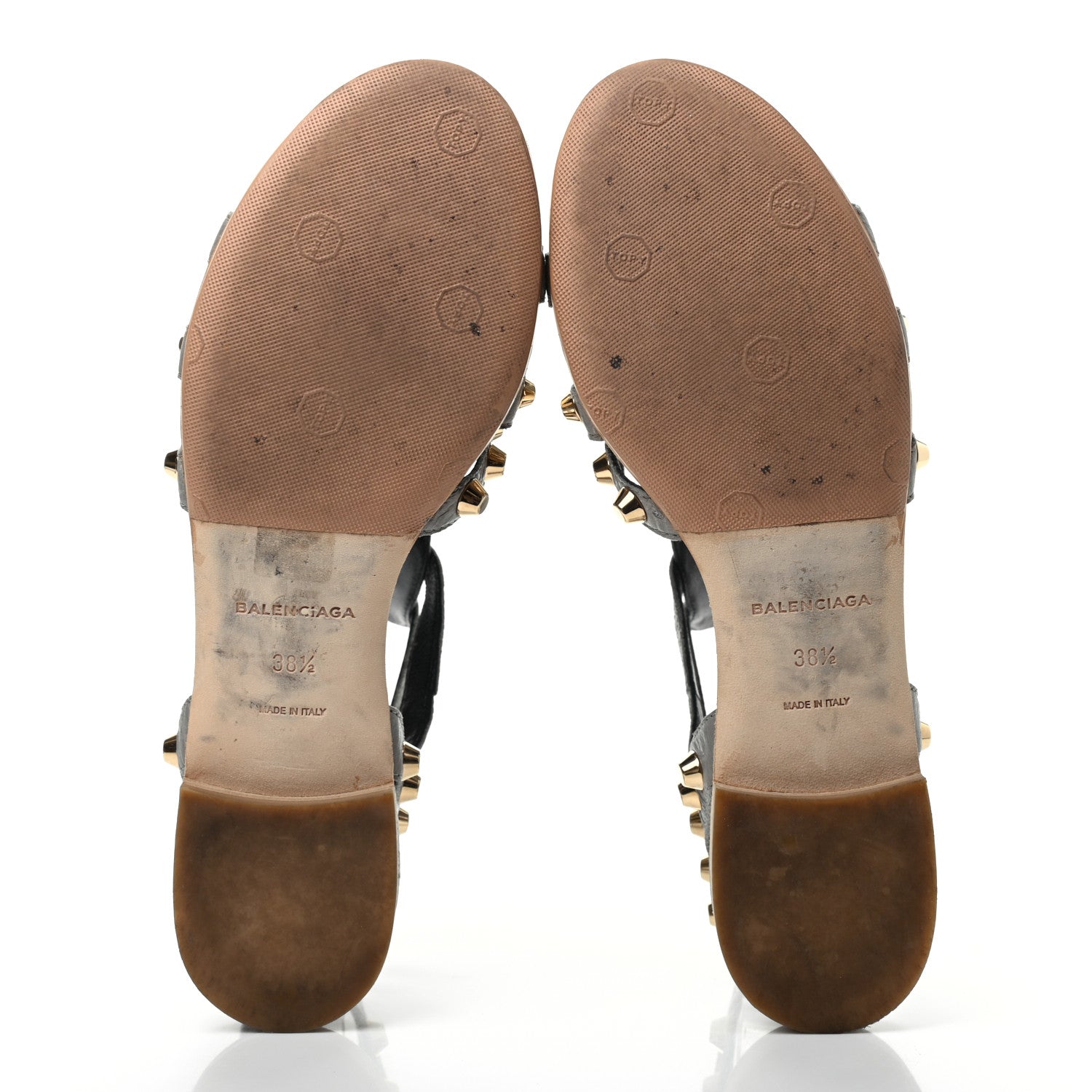 Balenciaga Agneau Giant Gold Hardware Sandals 38.5 5 of 8