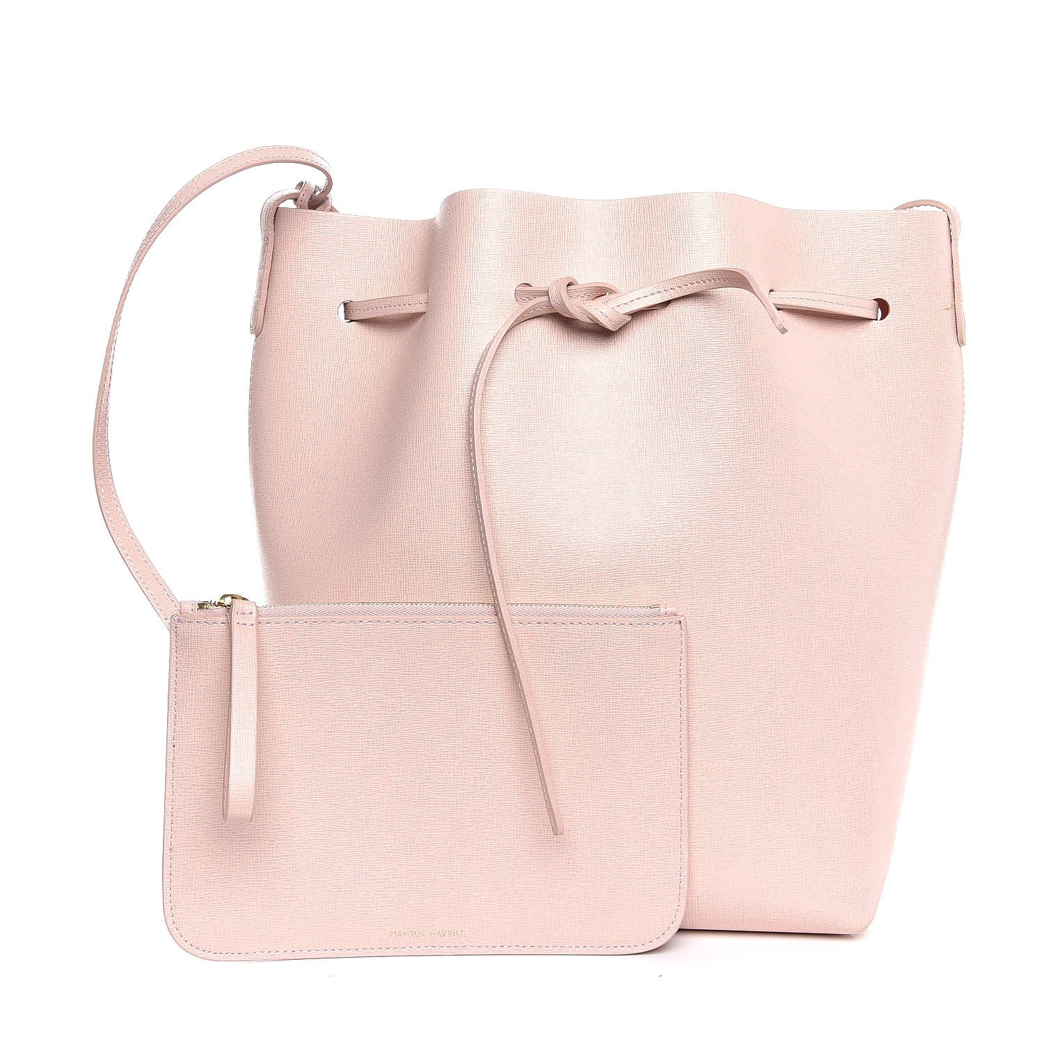 Mansur Gavriel Saffiano Bucket Bag Rosa 1 of 5