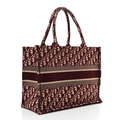Christian Dior Oblique Medium Book Tote Burgundy Multicolor 3 of 12