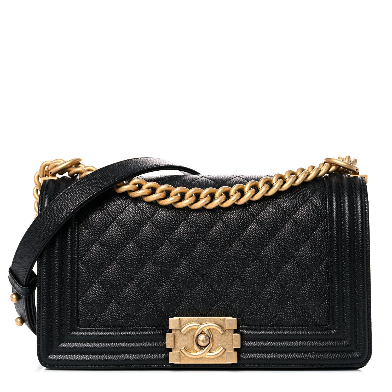 Chanel Caviar Quilted Medium Boy Flap Black 1 of 10
