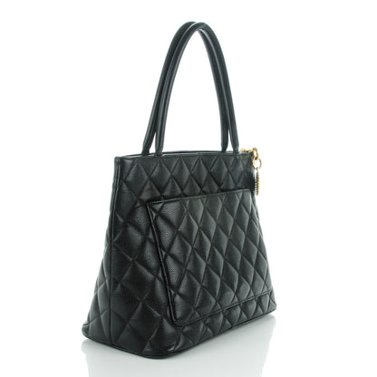 Chanel Caviar Quilted Medallion Tote Black 3 of 8