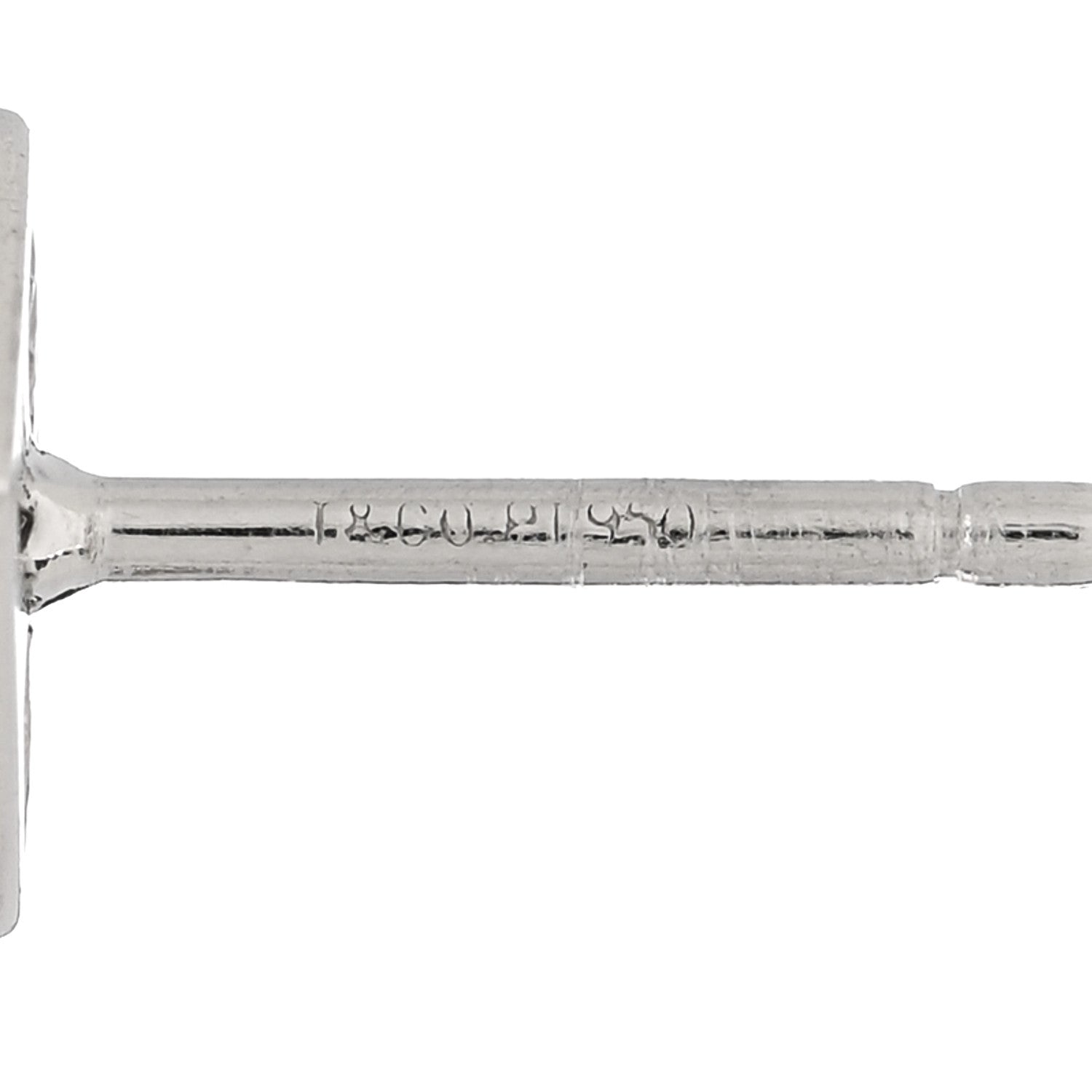 Tiffany Platinum Diamond Square Earrings 4 of 4